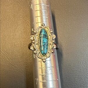 Elegant Silver and Blue Ring